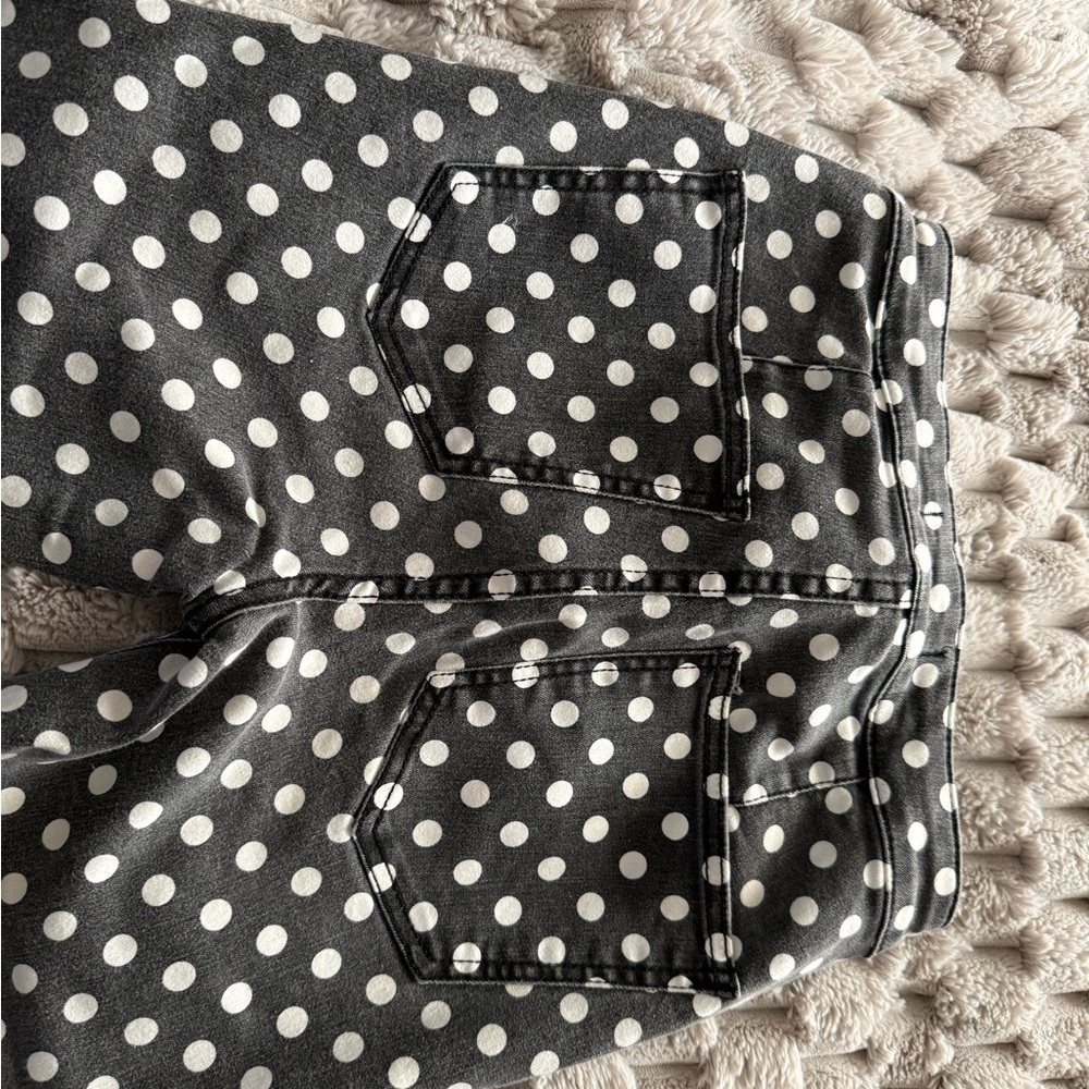 Free People Black Polka Dot Flare Jeans - Picture 3 of 3